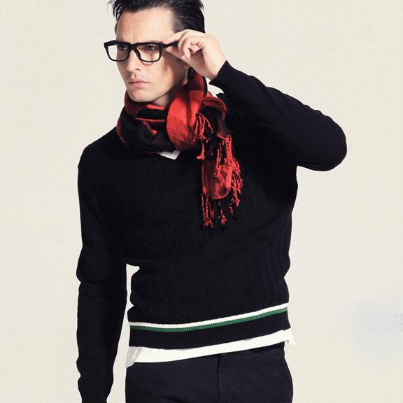 男士秋冬专柜正品针织衫新款V领