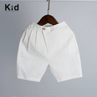Quần bé trai mùa hè 2019 mới hè trẻ em quần short phần mỏng trẻ em mùa hè cotton và quần linen quần trắng thủy triều - Quần quần áo trẻ em hàn quốc