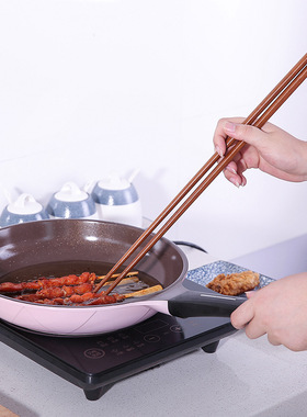 FaSoLa捞面油炸加长火锅筷子米线火锅长筷子42cm植物漆超长铁木筷