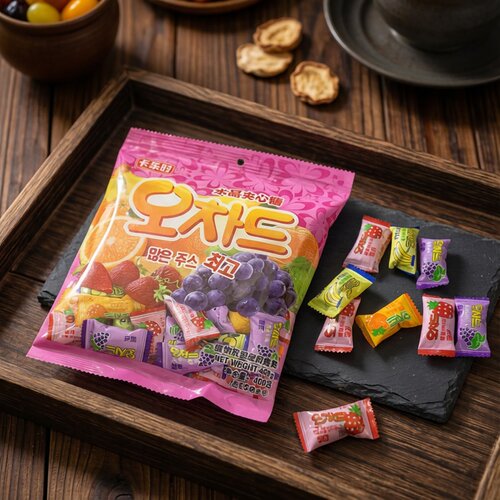 水晶夹心软糖什锦味糖果400g*3包