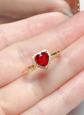 丛利女s925银爱心洋气戒指漂亮