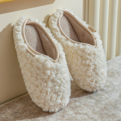 冬季地板居家软底保暖棉拖鞋