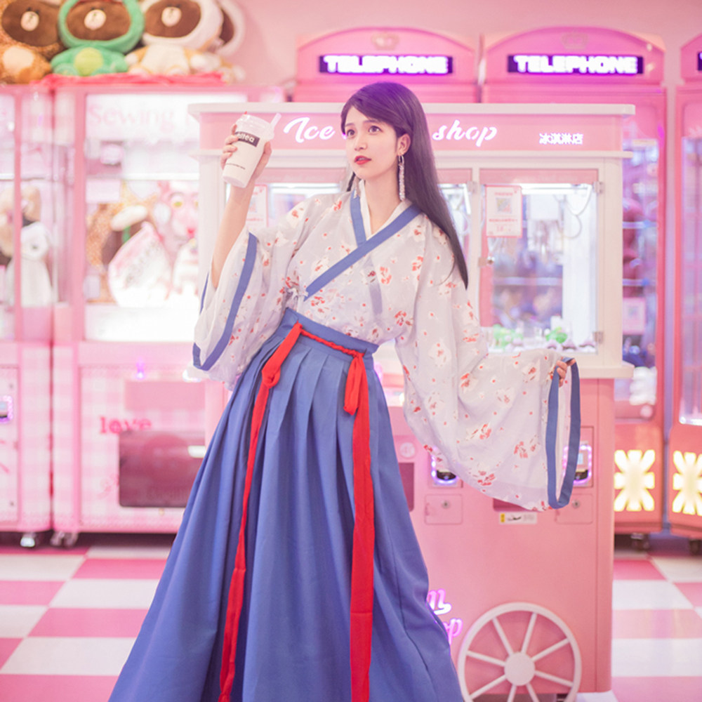 衣锦江南【清蓝】 印花交领齐腰襦裙 春秋款日常汉服 原创非古装在类目 女装/女士精品, 唐装/民族服装/舞台服装, 民族服装/舞台装中 - 来自Buy2taobao.com提供专业的淘宝代购服务