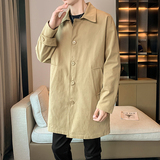 风衣男中长款店主风秋季宽松潮流休闲外套B358-F86-P100，男装风衣，电商B345