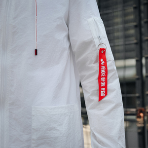 夏季港风宽松中长款潮流风衣防晒衣服男B358-F22-P50控58图片