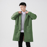 男士冬季呢子大衣风衣男中长款B345-F101-P120加棉P130，男装风衣，电商B345