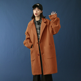 中性风秋冬季风衣外套呢子大衣港风中长款B358-F101-P120加棉P130，男装风衣，电商B345