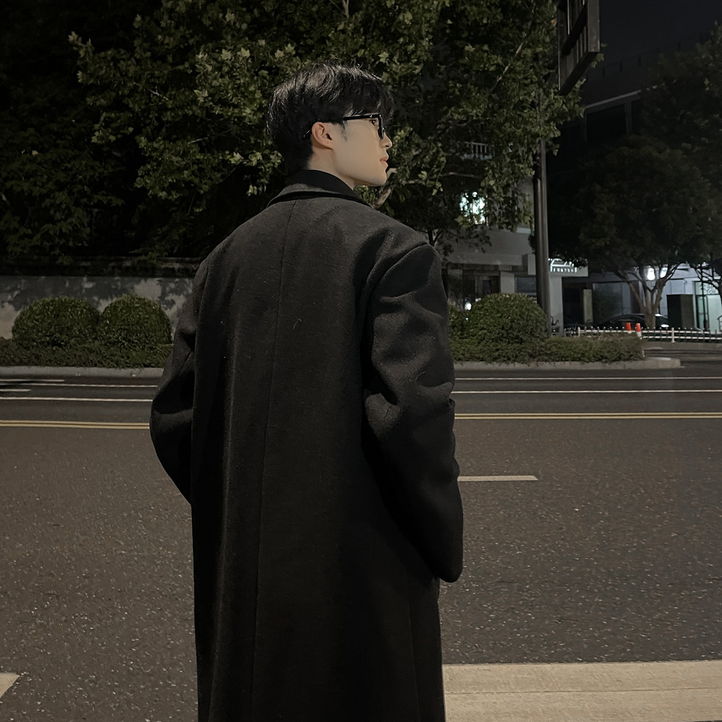 韩系男中长款风衣宽松毛呢大衣B345-F120-P110加棉P120,男装风衣,电商B345