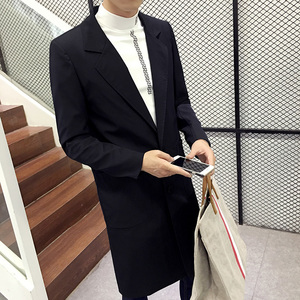 2025春秋季男士中长款休闲百搭中长款风衣 B358-F07-P75，男装风衣，电商B345