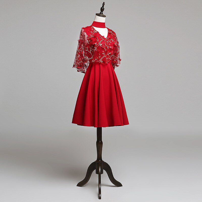 2018 new pattern Toast clothing bride Autumn full dress Evening gules have cash less than that is registered in the accounts Lace halter Little Toast clothingin the Women's clothing/Boutique , Wedding/Cheongsam/Formal dress , Formal dress/Evening  category - from Buy2taobao.com to provide professional Taobao agent buy service