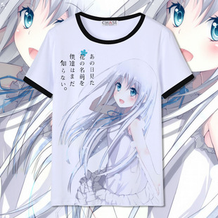 那朵花未闻花名周边短袖衣服 面码 芽衣子 二次元动漫男女夏季t恤