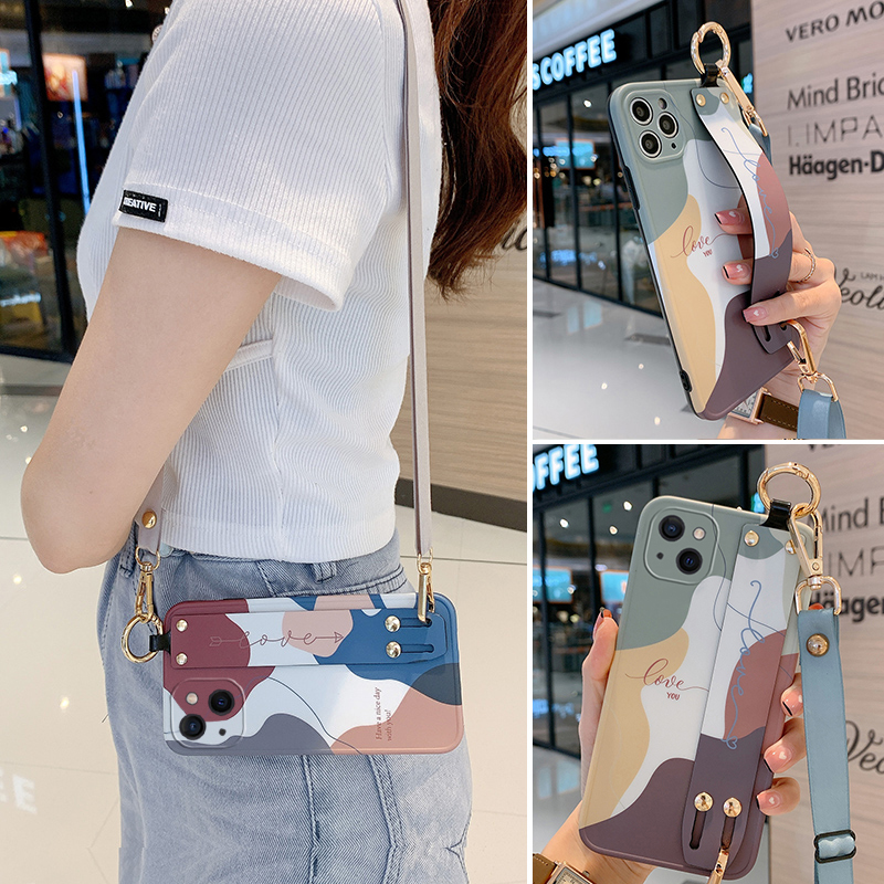 高档腕带莫兰迪苹果13背带可ins