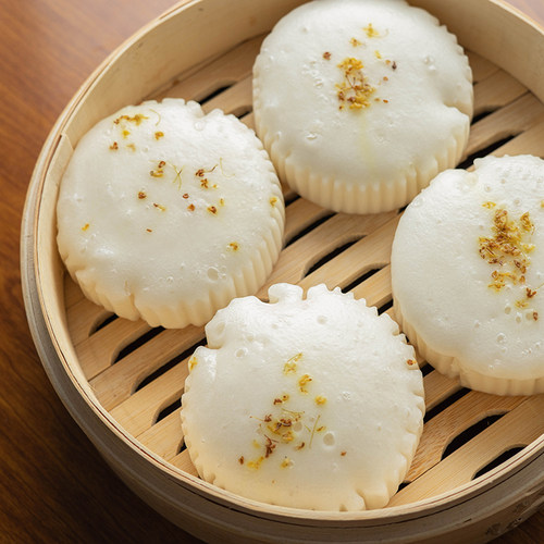 酒酿米馒头早餐点心白糖桂花糕