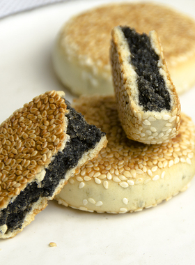 浙江特产木糖醇食品衢州手工黑芝麻饼纯素食品老人零食传统糕点心