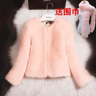 毛毛显瘦披肩 修身 2025秋冬新款 仿獭兔毛皮草外套女小香风年轻短款