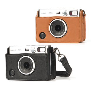 适用 富士 拍立得 mini evo 相机包 单肩 斜挎 皮套 专用 保护套