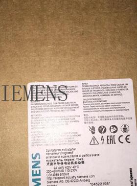 全新原装正品 3RW4074-6BB44软启动器160KW 3RW4O74-6BB44