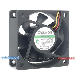 DC12V 6CM厘米6025磁悬浮静音散热风扇KDE1206PTV1 1.7W
