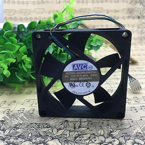 8CM  PWM温控机箱散热风扇8020 DA08020B12U 12V 0.46A双滚珠