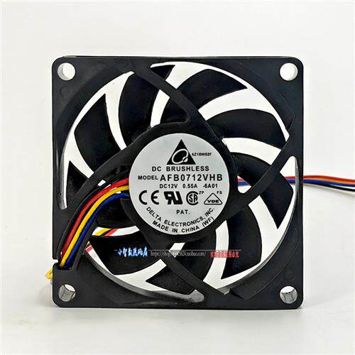 AFB0712VHB 12V 0.55A 7015 7厘米 CPU4线 温控机箱散热风扇