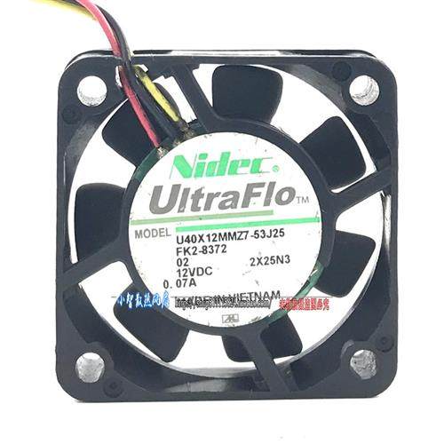 日产NIDEC 4010 12V 0.07A机箱4CM静音散热风扇 U40X12MMZ7-53J25