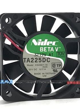 Nidec TA225DC H34587-16 6CM 6015 12V 0.17A 静音散热风扇