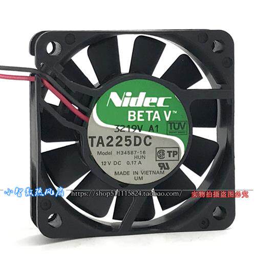 Nidec TA225DC H34587-16 6CM 6015 12V 0.17A 静音散热风扇