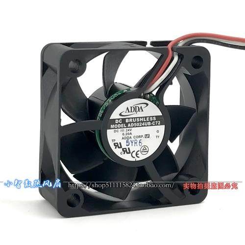 原装 24V 0.20A 5020 三线双滚珠变频器散热风扇AD5024UB-C72