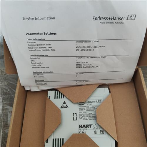 iTEMP TMT82 E+H温度变送器TMT-4325/190 TMT82-BAA3CB1A1AAA1