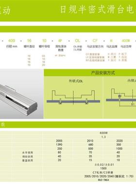 威海电动滑台直线线性模组一般丝杆宽136MM行程100CM-fsks136-100