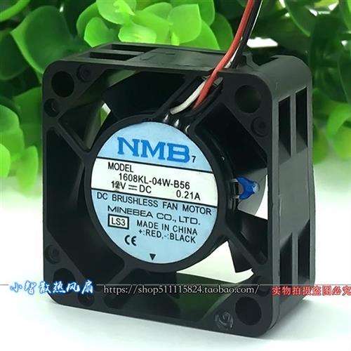 原装 4CM 1608KL-04W-B56机箱电源散热小风扇4020 DC12V 0.21A