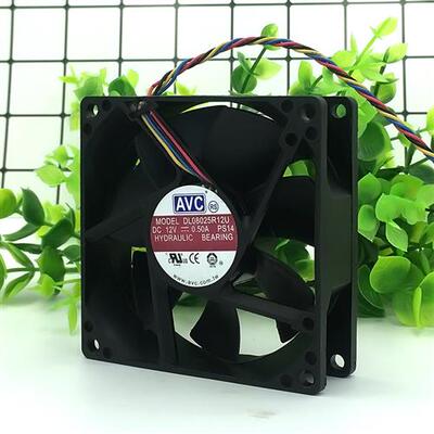 8025 12V 0.50A DL08025R12U 8CM 4针CPU机箱PWM调速散热风扇