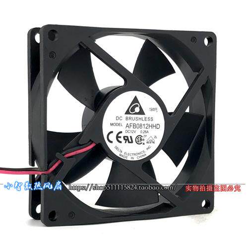 8020 8CM 12V 0.26A双滚珠静音排风机箱散热小风扇AFB0812HHD