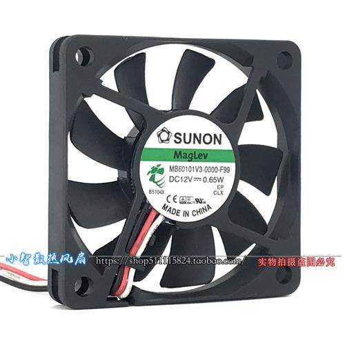6CM厘米601012V 0.65W超静音薄散热风扇MB60101V3-0000-F99