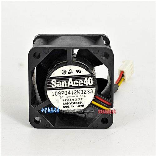 原装SanAce40 109P0412K3233 12V 0.55A 4厘米 4028 散热风扇