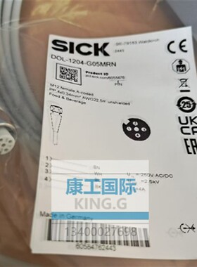 DOL-1204-G05MRN德国SICK原装插头电缆  6058476现货五米M12四芯