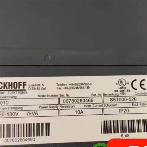 售卖BECKHOFF  型号AX2010    S61000-520