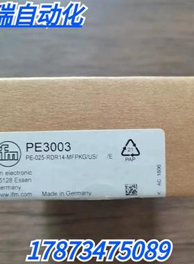 全新原装正品 IFM PE3003 压力传感器 现货销售