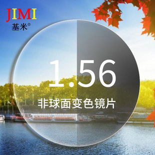1.56 1.67超薄非球面变色防紫外线抗蓝光辐射平光近视眼镜片 1.61