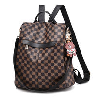 Two-in-one soft leather single-shoulder backpack for women, 2026 new Korean-style casual Oxford cloth schoolbag, versatile travel bag trend thumbnail 8
