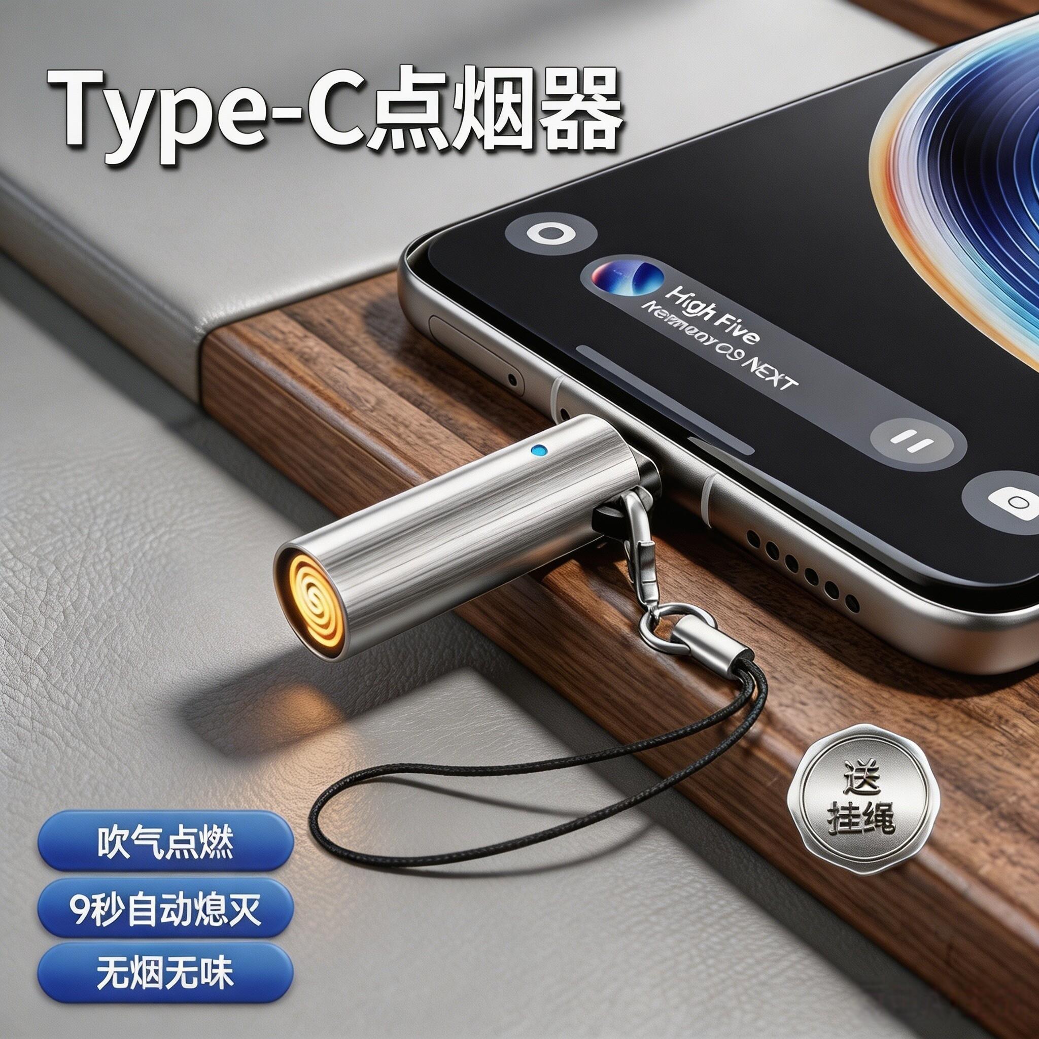 新款迷你点烟器typeC插电