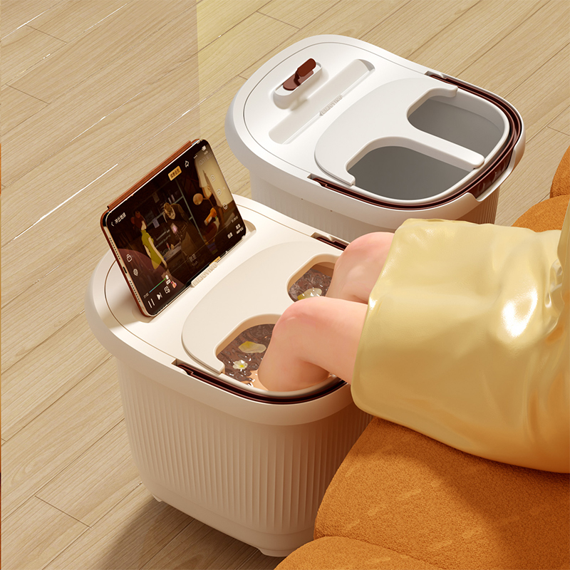 泡脚桶家用洗脚盆过小腿神器保温女士专用高深桶加高加厚足浴塑料