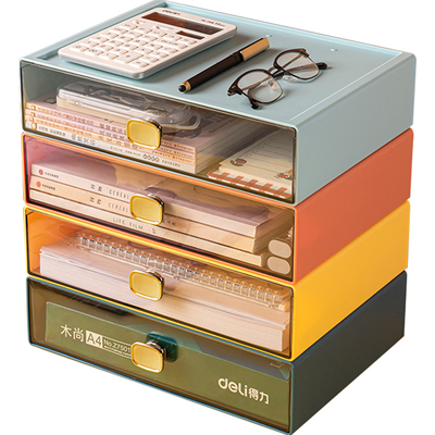桌面收纳盒抽屉式办公室好物文件置物架书桌床头柜文具整理小神器