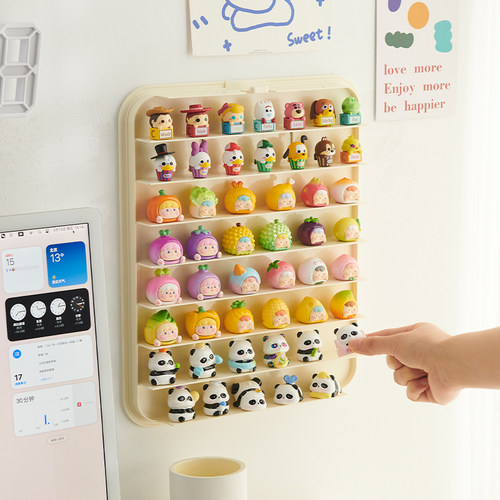 萌粒收纳展示架壁挂透明盒