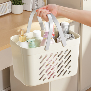 洗澡手提篮浴筐洗漱收纳洗浴篮子浴室蓝游泳用品专用学生宿舍澡堂