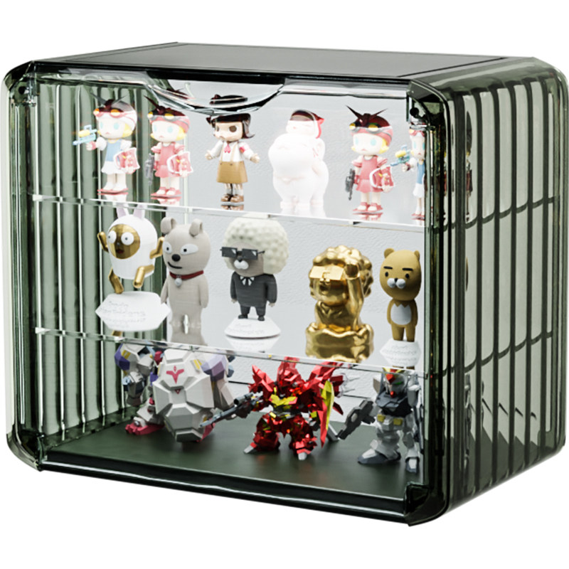 手办盲盒展示柜乐高收纳架子亚克力泡泡玛特popmart娃娃透明墙框