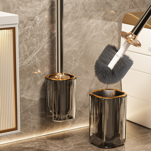 卫生间马桶刷杯置物架壁挂绒毛容器家用厕所刷子洁具大全落地神器