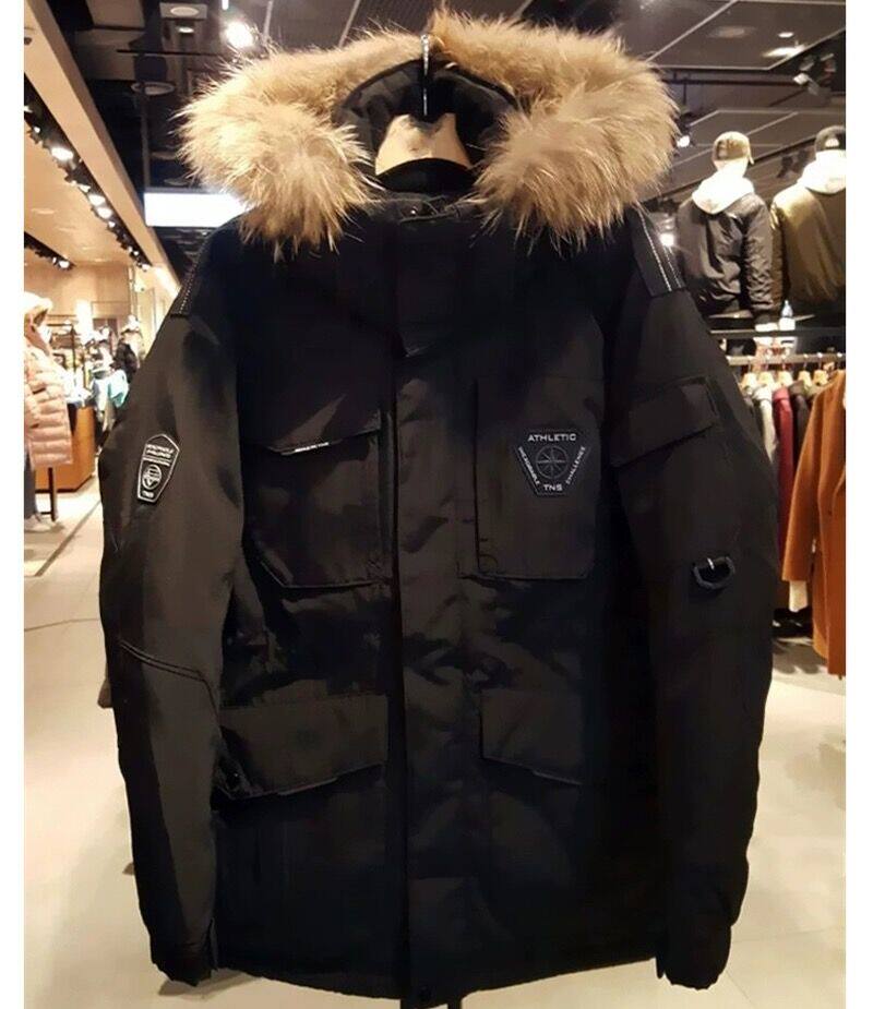 Korean Style Workwear Parka: Thickened Mid-Length Jacket - Taobao product photo 4