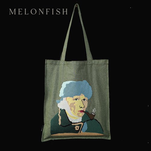 MELONFISH梵高自画像托特包