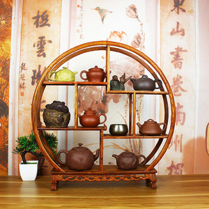 红木小博古架茶壶茶具收纳架展示架多宝阁中式花梨实木摆件置物架